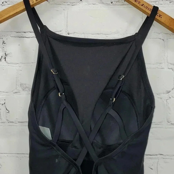 Kona Sol Black High Neck Full Coverage One Piece Swimsuit Womens Size M - Picture 5 of 12